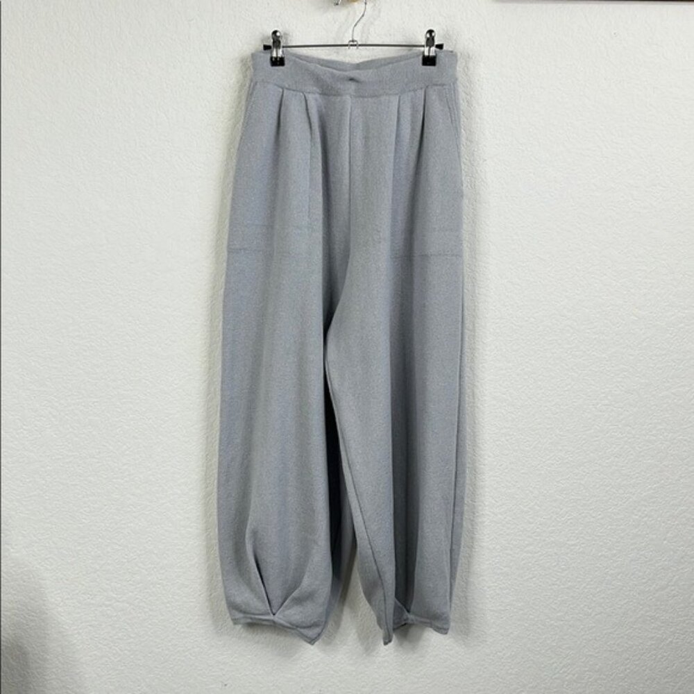 Free People Freya Knit Pleated Wide Leg Movement Pants Pockets - Picture 2 of 9